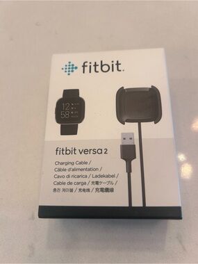 fitbit Versa 2 USB Magnetic Charging Cable - Black NEW IN BOX